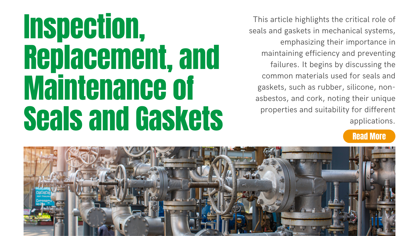 Inspection, Replacement, and Maintenance of Seals and Gaskets | INOX-TEK