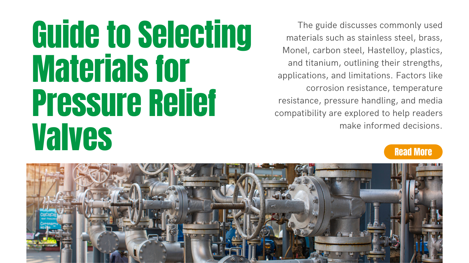 Guide to Selecting Materials for Pressure Relief Valves | INOX-TEK