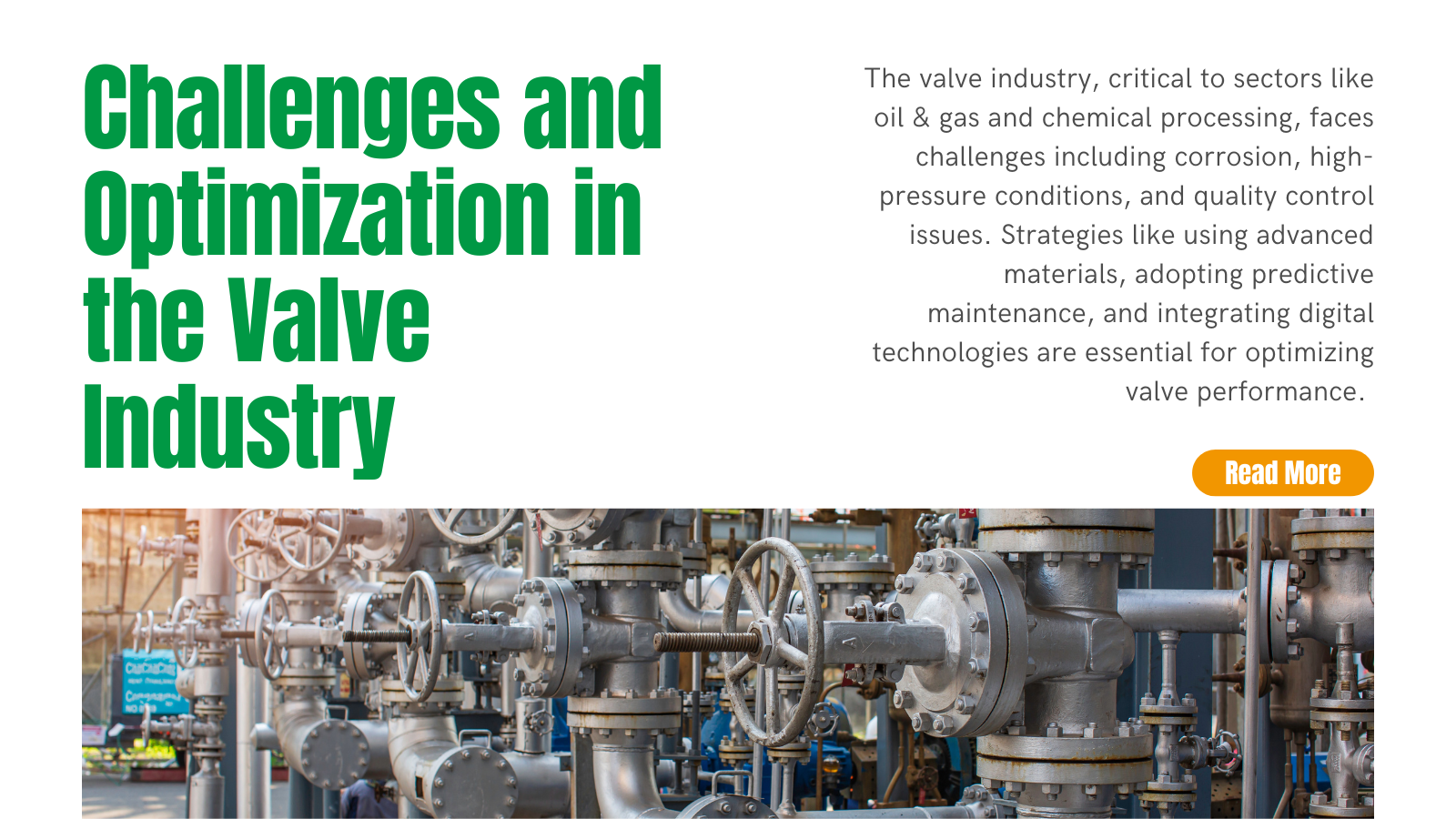 Navigating the Roadblocks: Challenges and Optimization in the Valve Industry | INOX-TEK